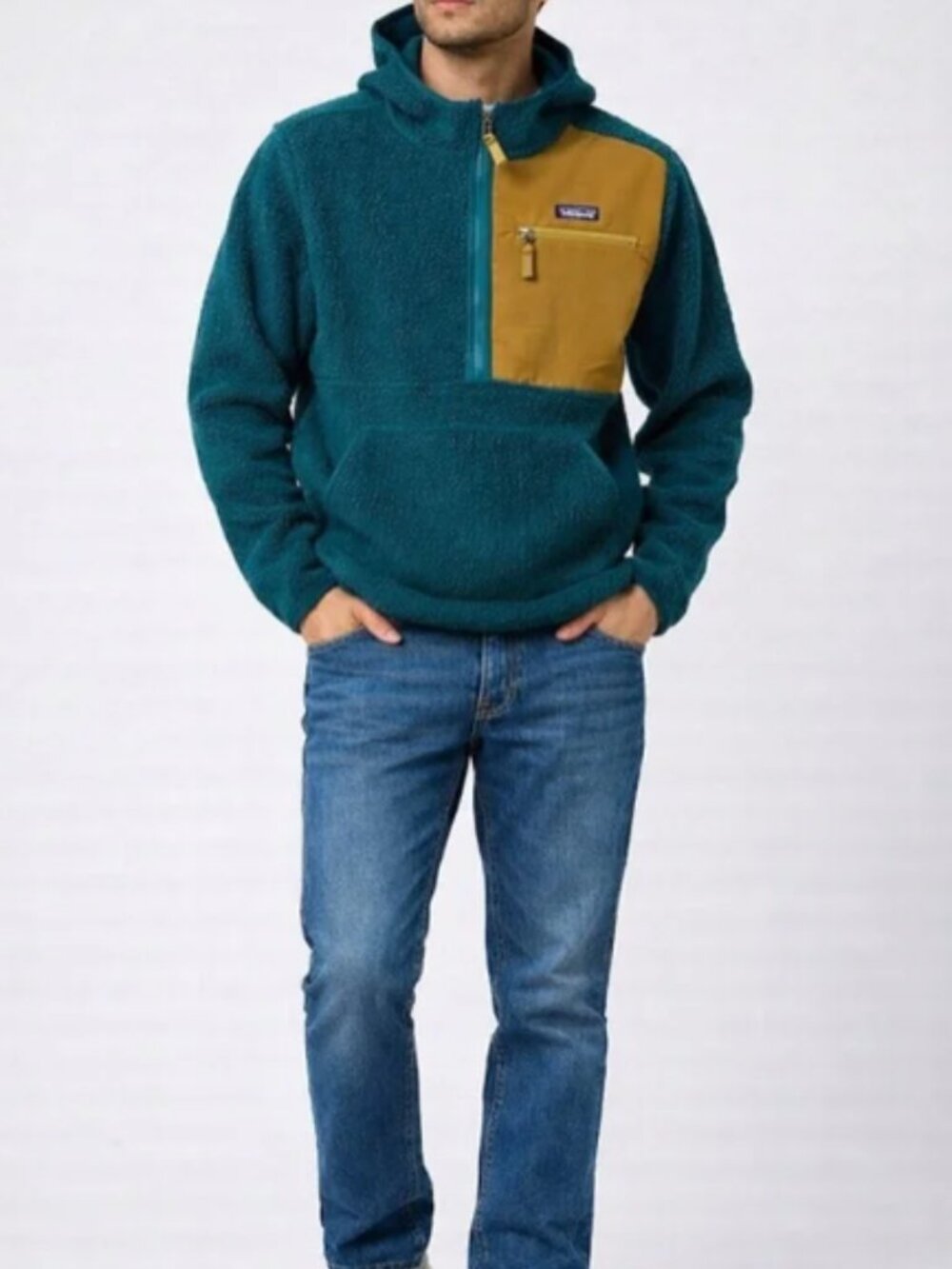 Patagonia Men's Retro Pile Pullover in Dark Borealis Green - Men's Large